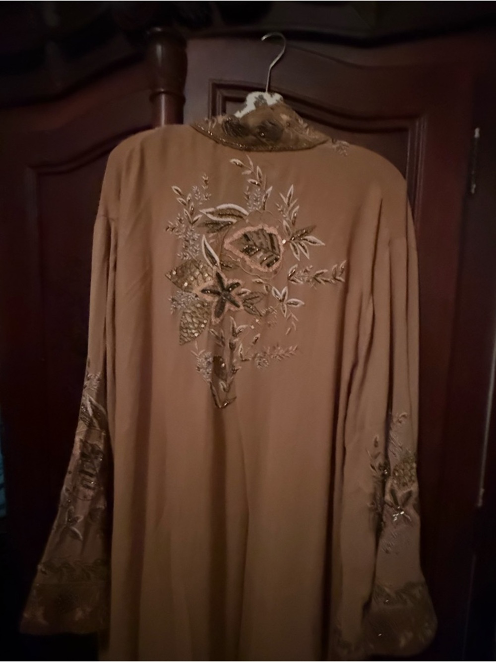 Free People Gazer Embroidered Mustard Duster Kimono - Picture 5 of 6